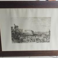 stampa napoli antica con cornice 