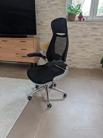 sedia da ufficio / scrivania. base metallo 5razze 