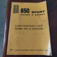 Manuale caratteristiche Fiat 850 sport coupé e spi