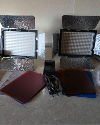 Faretti Led Yongnuo YN300 per riprese video.