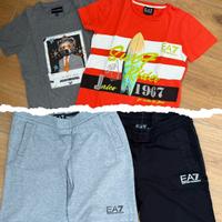 2 t-shirt + 2 pantaloni corti Armani 12 anni