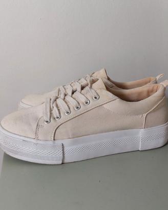 H&M scarpa ginnastica donna tg.39 bianco