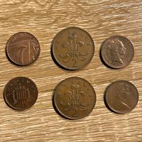 Lotto di 6 monete inglesi