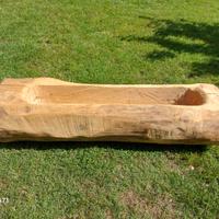 Vaso tronco in legno