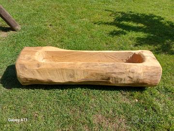 Vaso tronco in legno