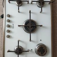 piano cottura SMEG vetro bianco 75 cm 5 fuochi