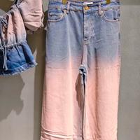 GANNI Wide Leg Jeans Vita Alta W26 IT40 Nuovi