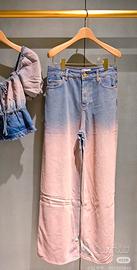 GANNI Wide Leg Jeans Vita Alta W26 IT40 Nuovi