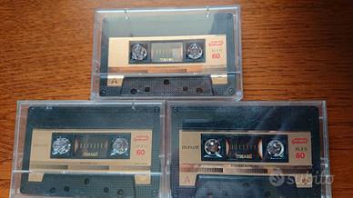 Lotto 3 audiocassette Maxell XL II 60 Tipo 2 usate