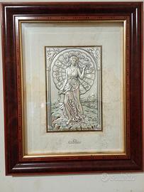 La fortuna Acca in argento, cornice radica 40x50