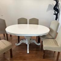 6 Sedie legno imbottite