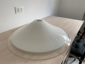 Paralume lampadario LEUCOS anni '70 vetro Murano