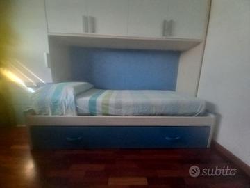 Letto singolo con secondo letto estraibile