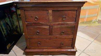 Mobiletto in palissandro con cassetti