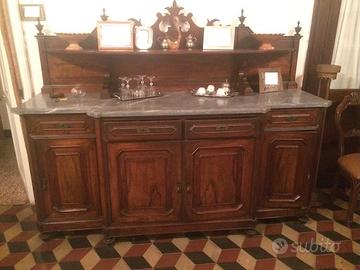 CREDENZA ANTICA IN NOCE PRIMI DELL' OTTOCENTO