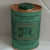 Scatola latta e cartone Borotalco Roberts vintage