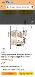 Armadio / appendiabiti telescopico