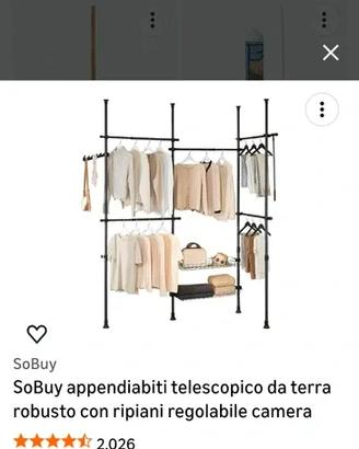 Armadio / appendiabiti telescopico