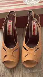 Sandali donna  in pelle n. 38 vintage con scatola