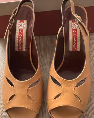 Sandali donna  in pelle n. 38 vintage con scatola