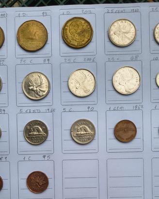 17 Monete Canada (1960-2012)-Incluse Commemorativi