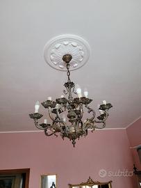 lampadario in ottone