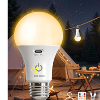 1 Lampadina LED E27 Ricaricabile 7W con Telecomand