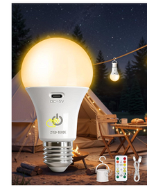 1 Lampadina LED E27 Ricaricabile 7W con Telecomand