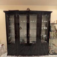 Soggiorno-Vetrina, console, specchio, appendiabiti