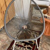 Poltrona Acapulco tonda seduta in vimini sintetico