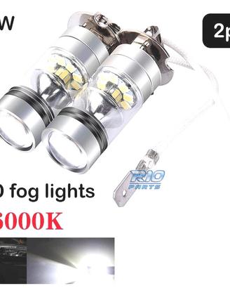 KIT DI LAMPADE ANTI-FOSCHIA A LED H3 100W CANBUS