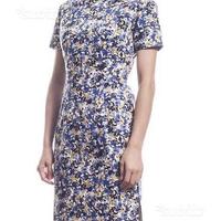 Vestito donna smanicato tipo kimono collo coreano