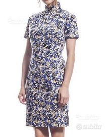 Vestito donna smanicato tipo kimono collo coreano