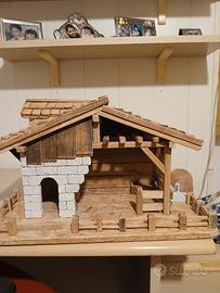 Casetta per presepe costruita artigianalmente 