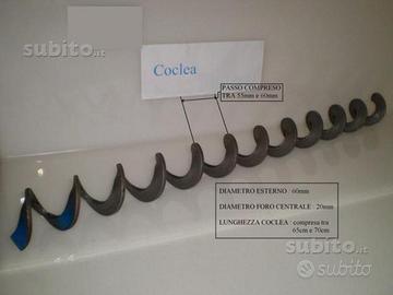 Coclea per caldaie a nocciolino, pellet (biomasse)