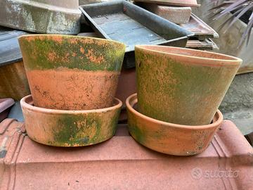 Set 2 vasi in terracotta piccoli