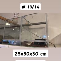 13/14.Due Teche/Terrari in vetro x rettili/insetti