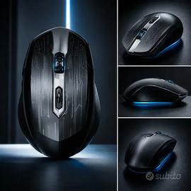 Mouse Wireless Ergonomico Senza Fili USB per PC
