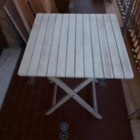 3 Tavolini bianchi legno decapè