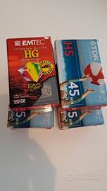 4 video cassette sigillate VHS C