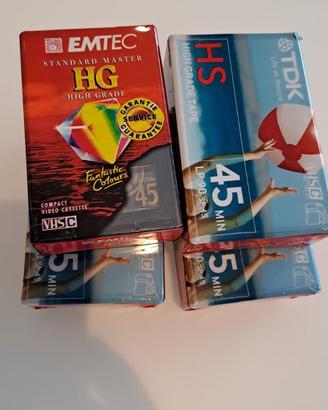 4 video cassette sigillate VHS C