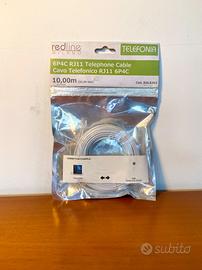 6P4C RJ11 TELEPHONE CABLE CAVO TELEFONICO 10M