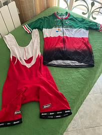 Completino ciclismo Santini