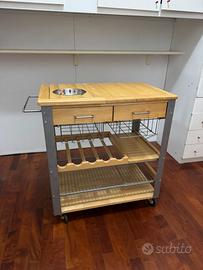 Carrello da cucina in legno