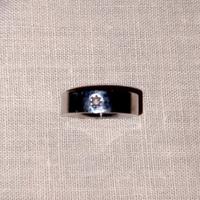 Anello Morellato a fascia, con pietra. 17,5 mm dia