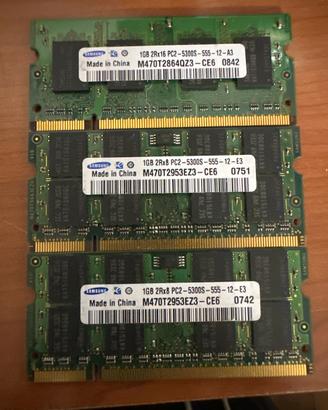 Memorie Ram PC2 per PC portatile