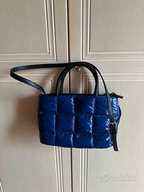 Borsa tessuto imbottino blu elettrico