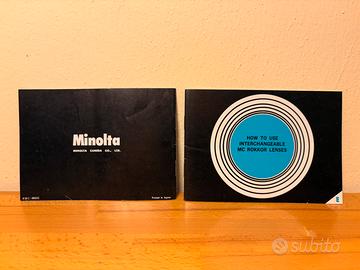 Libretti Minolta MC Rokkor istruzioni e tabelle