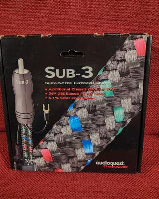 AUDIOQUEST CAVO SUBWOOFER CON DBS 36 VOLT 3 MT