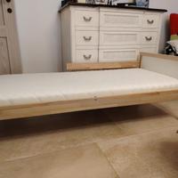 Struttura e materasso letto singolo IKEA SNIGLAR